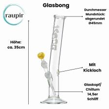 raupir Set Glasbong Boost Höhe 35cm Ø 45mm Chillum 14,5mm