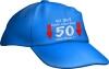Caps Fun "so gut kann man über 50 aussehen!", Basecap bestickt blau, Cap größenverstellbar