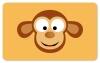 Frühstücksbrettchen Affe, Schneidebrett / Brettchen mit einem süßen Affenkopf