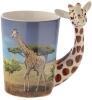 Kaffebecher Giraffe in Savanne
