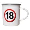 Tasse 18 Jahre Kaffebecher 18. Geburtstag weiß rot