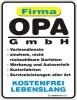 Blechschild Firma OPA GmbH Großvater Spruch Schild Blech