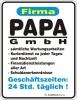 Blechschild Firma Papa GmbH Vater Spruch Schild Blech