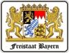 Blechschild Freistaat Bayern Ludwig König Schloss Spruch