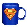 SUPERMAN Becher Tasse Kaffeebecher dunkelblau