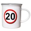Tasse 20 Jahre Kaffebecher 20. Geburtstag weiß rot