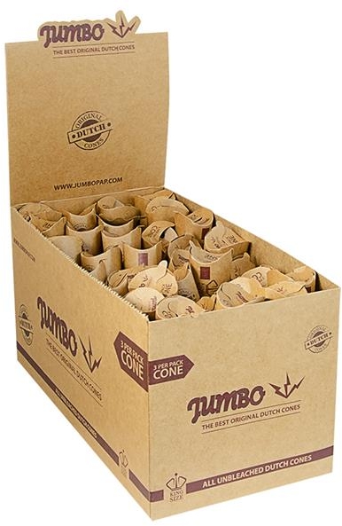 JUMBO Original Dutch BROWN KING SIZE Paper Cones