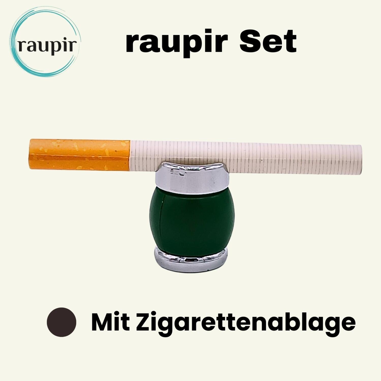 raupir Set 2x Gluttöter für Aschenbecher schwarz Metall