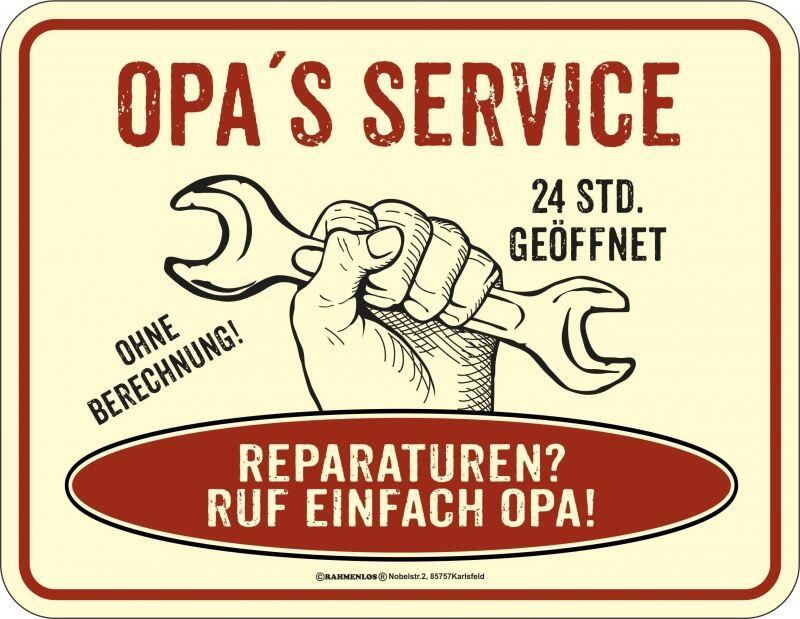 Magnet Kühlschrankmagnet Opas Service