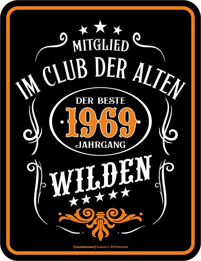 Blechschild Club der Alten Wilden 1969