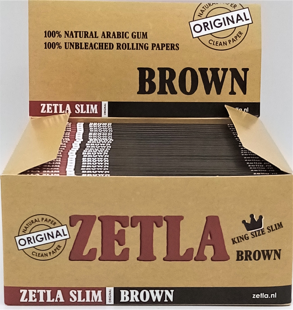 Zetla Brown King Size Slim Zigarettenpapier Papers Blättchen