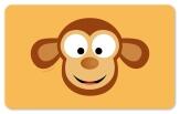 Frühstücksbrettchen Affe, Schneidebrett / Brettchen mit einem süßen Affenkopf