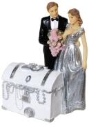 Spardose Schatztruhe Silberhochzeit Brautpaar Geschenk