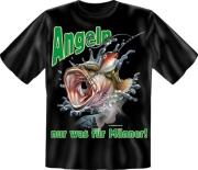 T-Shirt Angeln Männer Fun Shirt Sprüche Angler Fisch Angelgott