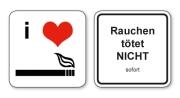 witzige Bierdeckel mit Spruch: Rauchen tötet nicht ... 8 Stück, Untersetzer aus Vollpappe bedruckt mit Fun - Spruch