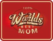 Magnet Kühlschrankmagnet 100% Worlds best Mom