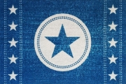 Fussmatte Sterne Jeans blau Stern Türvorleger Fußabtreter