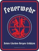Blechschild Feuerwehr Logo