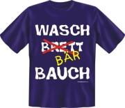 Fun Shirt WASCH BRETT BÄR BAUCH dick T-Shirt Spruch