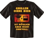 Fun Shirt GRILLEN OHNE BIER T-Shirt Spruch witzig Geschenk