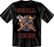Fun Shirt GRILLCHEF grillen T-Shirt Spruch