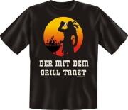 Fun Shirt DER MIT DEM GRILL TANZT T-Shirt Spruch