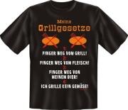 Fun Shirt Meine Grillgesetze Grillen Grill T-Shirt Spruch Grillparty