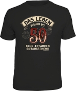 T-Shirt DAS LEBEN BEGINNT MIT 50