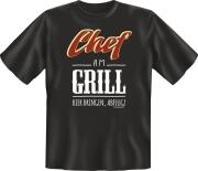 Fun Shirt CHEF AM GRILL T-Shirt Spruch
