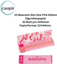 raupir Set 10 Heftchen Mascotte Slim Size Pink Edition Zigarettenpapier