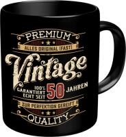 Tasse Spruch: VINTAGE 50 Jahren Kaffeetasse Becher