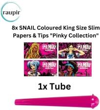 raupir Set 8 Heftchen SNAIL Coloured King Size Slim Papier mit Tips