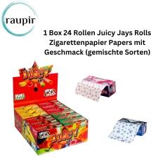raupir Set 1 Box 24 Rollen Juicy Jays King Size Papers mit Geschmack