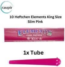 raupir Set 10 Heftchen Elements King Size Slim Pink Zigarettenpapier