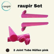 raupir Set pink Cones Elements Papers Purize Filter Grinder Tubes Drehtablett