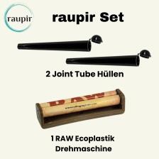 raupir Set Raw Drehtablett Mix Papers Cones Tubes