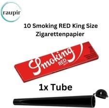raupir Set 10 Heftchen Smoking RED King Size Zigarettenpapier
