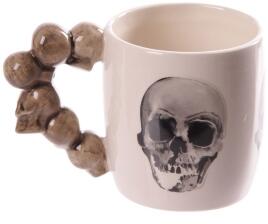 Kaffeebecher mit Totenköpfen Henkel
