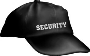 Caps Fun "SECURITY", Bassecap Cap bestickt schwarz, größenverstellbar