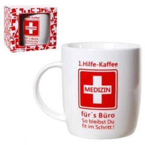 Kaffeebecher 1. Hilfe Medizin für ′s Büro