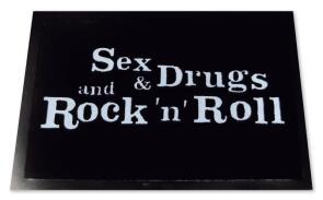 Fußmatte Sex & Drugs and Rock ′n′ Roll, Türmatte, Türvorleger, Fußabtreter FUN Sprüche