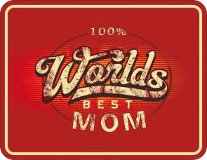 Magnet Kühlschrankmagnet 100% Worlds best Mom