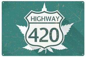 Blechschild Highway 420