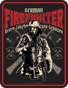 Blechschild GERMAN FIREFIGHTER