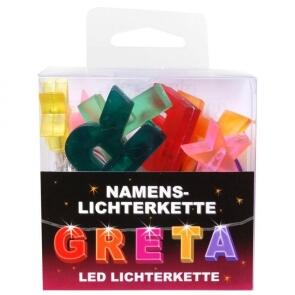 LED Namens-Lichterkette GRETA