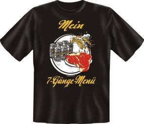 Fun-Shirt mit Spruch: MEIN 7 GÄNGE MENÜ