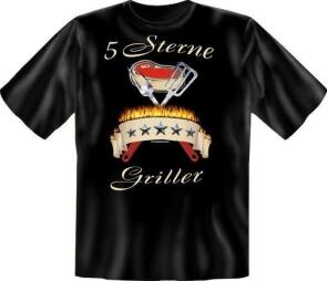 Fun-Shirt mit Spruch: 5 STERNE GRILLER