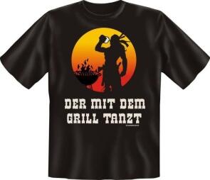 Fun-Shirt mit Spruch: DER MIT DEM GRILL TANZT