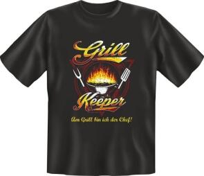 Fun-Shirt mit Spruch: GRILL KEEPER
