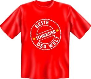 Fun-Shirt mit Spruch: BESTE SCHWESTER DER WELT